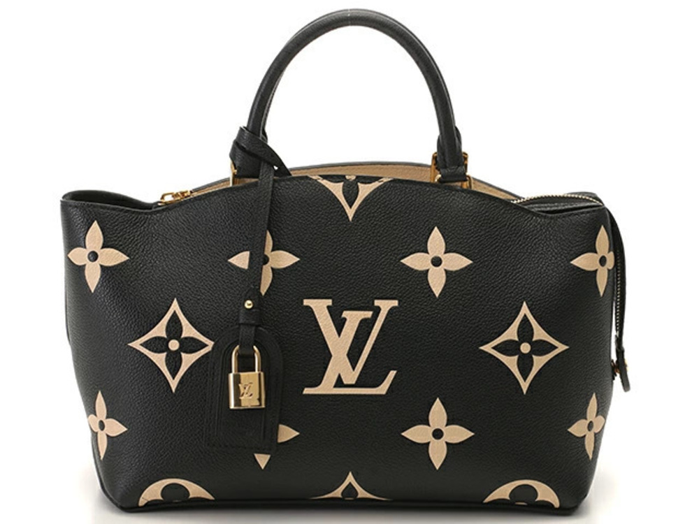 LOUIS VUITTON Palais Bicolor Monogram Empreinte Black Beige Cream